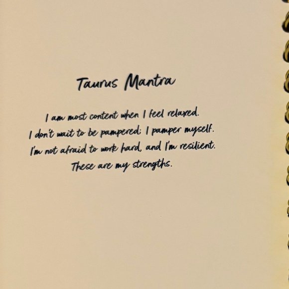 Be Rooted Zodiac TAURUS Spiral Bound College Ruled Hard Cover Journ… - Picture 3 of 4